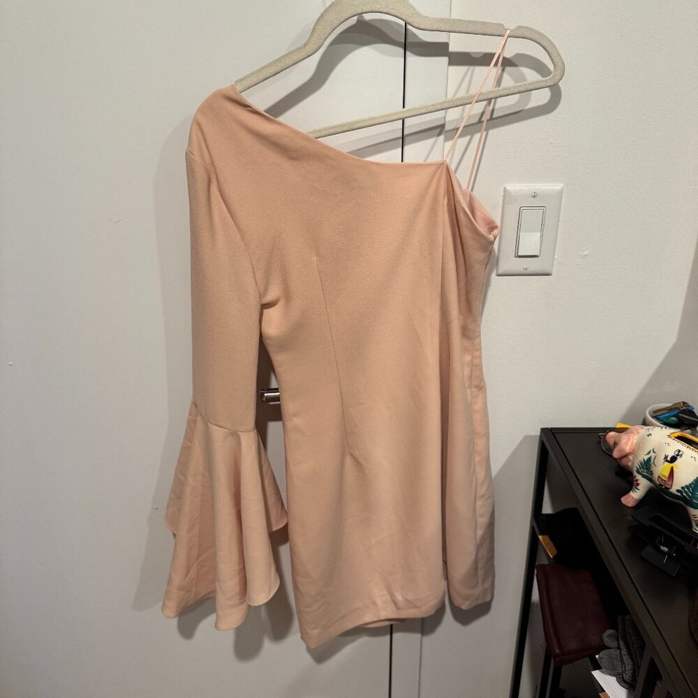 Nude/Pink Intermix One-Shoulder Dress (Size P)